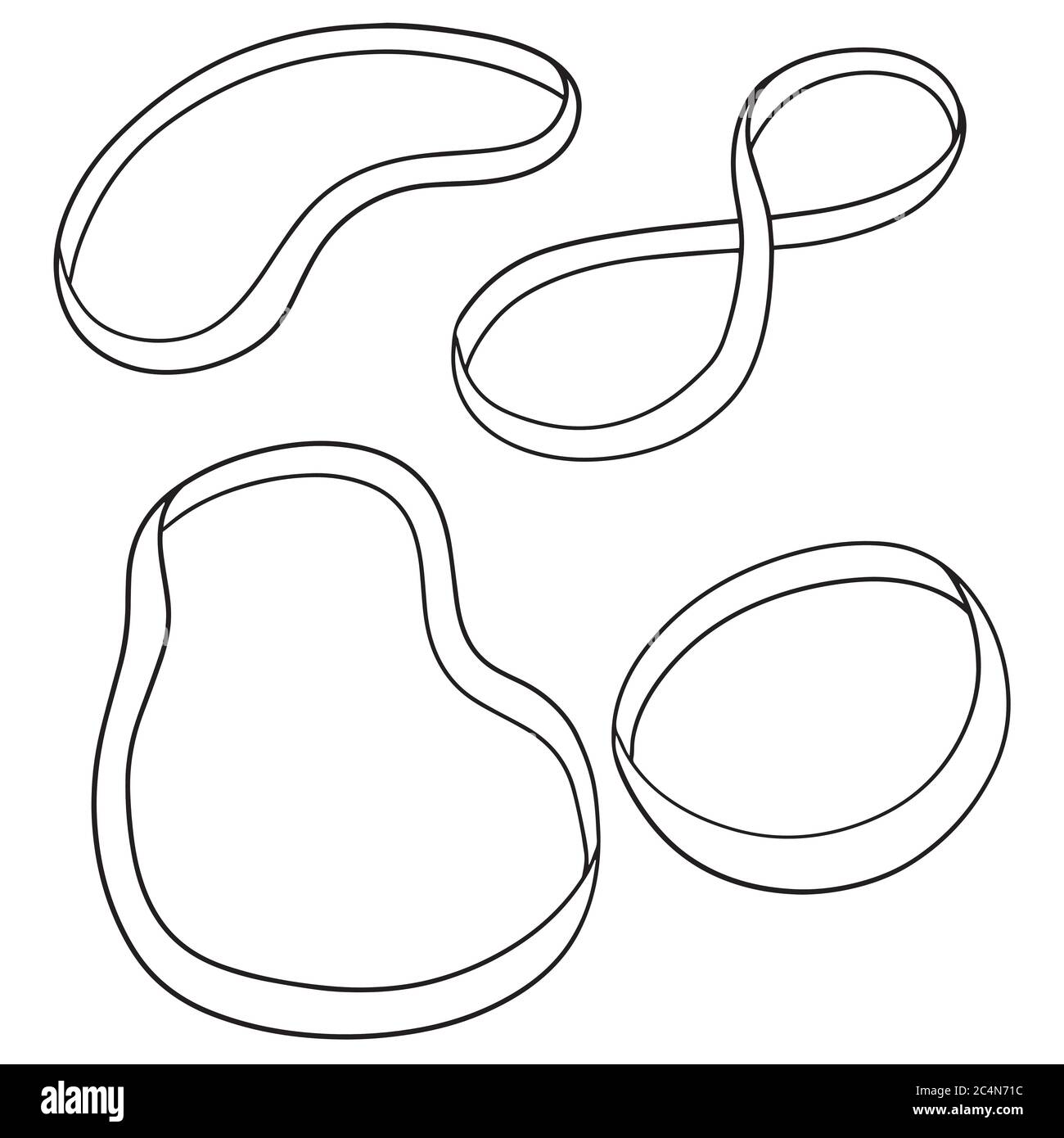 Rubber band collection Stock Vector Images Alamy
