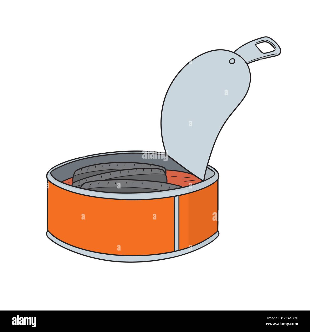 vector of canned fish Stock Vector