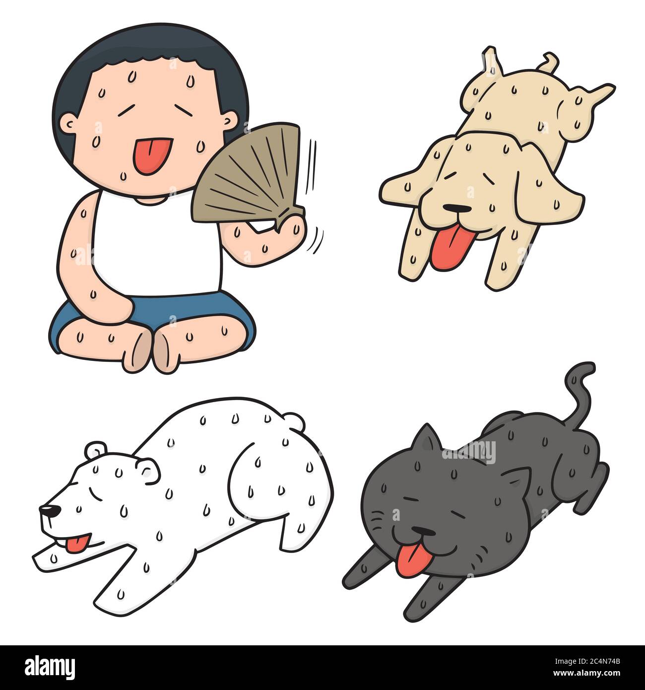 vector set of hot weather Stock Vector Image & Art Alamy