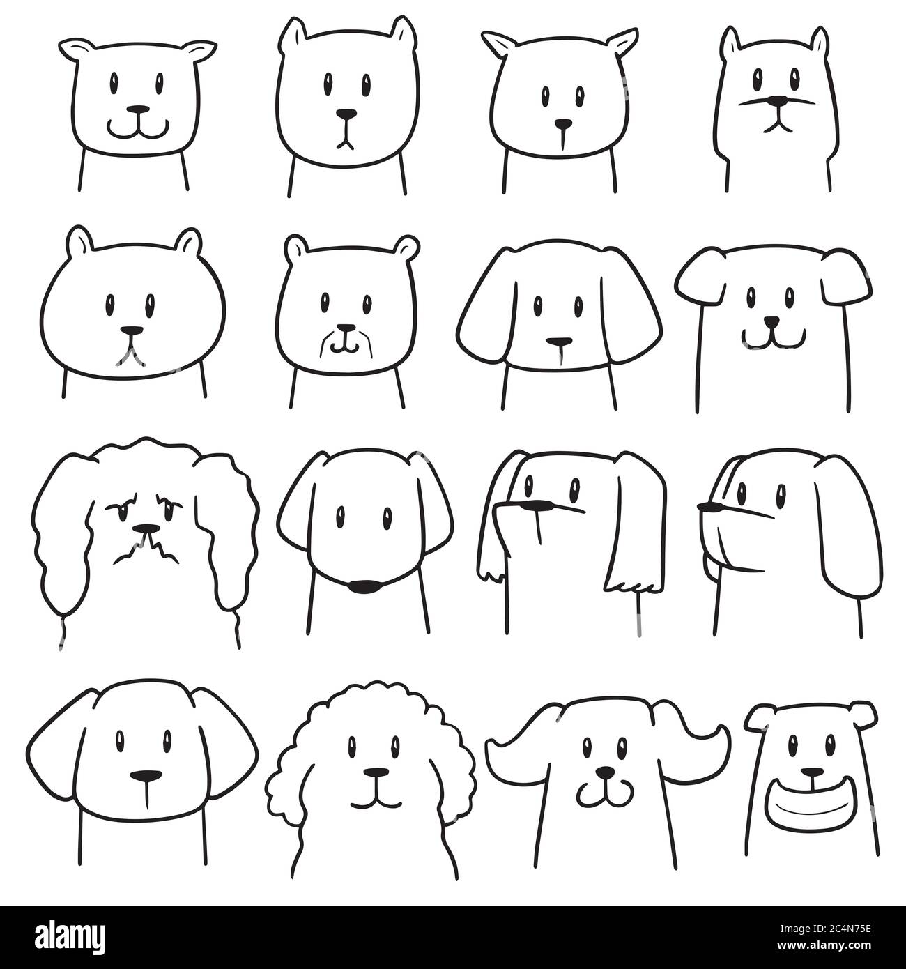 vector set of dog Stock Vector Image & Art - Alamy