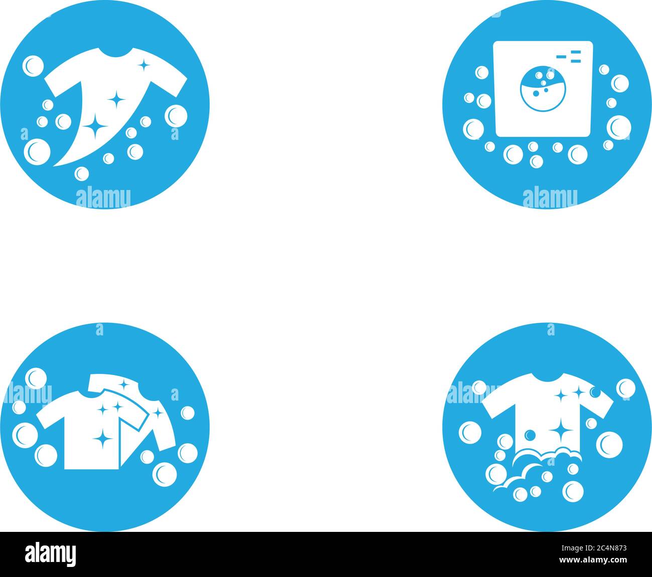 Laundry logo vector icon illustration design Stock Vector