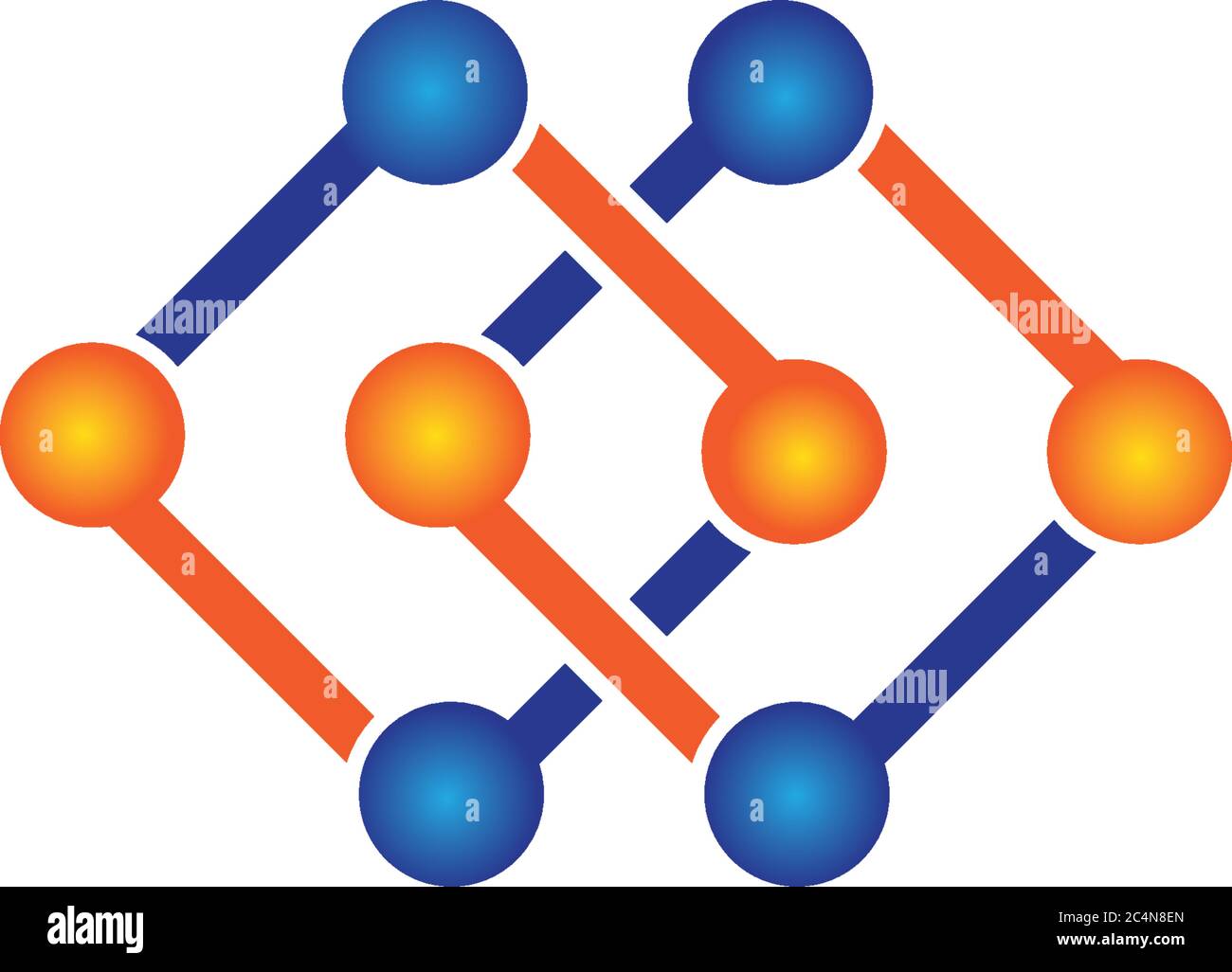 Molecule logo template vector icon illustration design Stock Vector