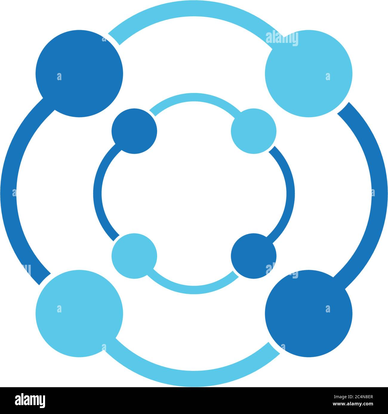 Molecule logo template vector icon illustration design Stock Vector