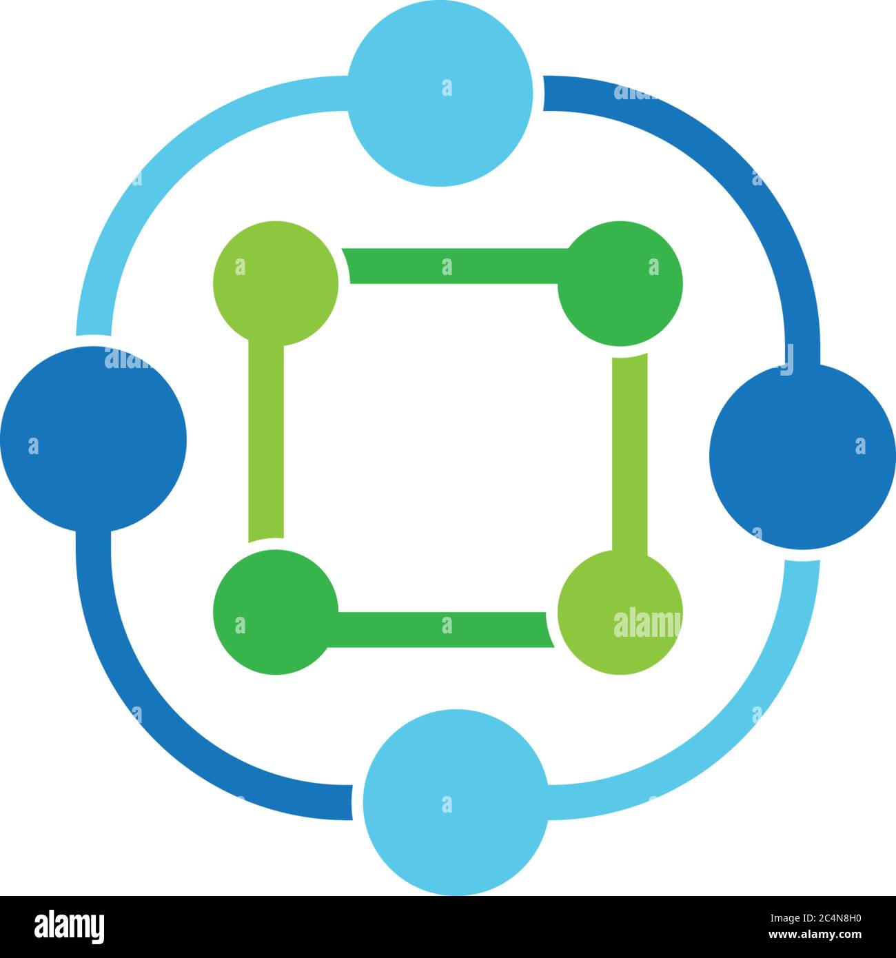 Molecule logo template vector icon illustration design Stock Vector