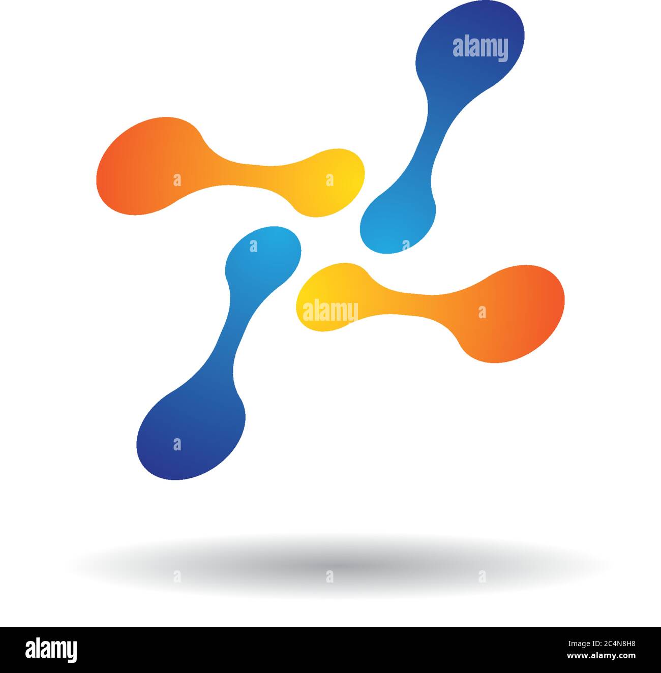 Molecule logo template vector icon illustration design Stock Vector