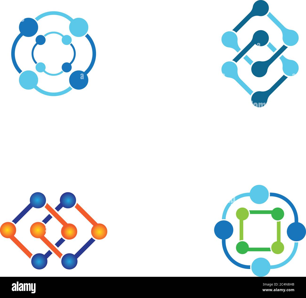Molecule logo template vector icon illustration design Stock Vector