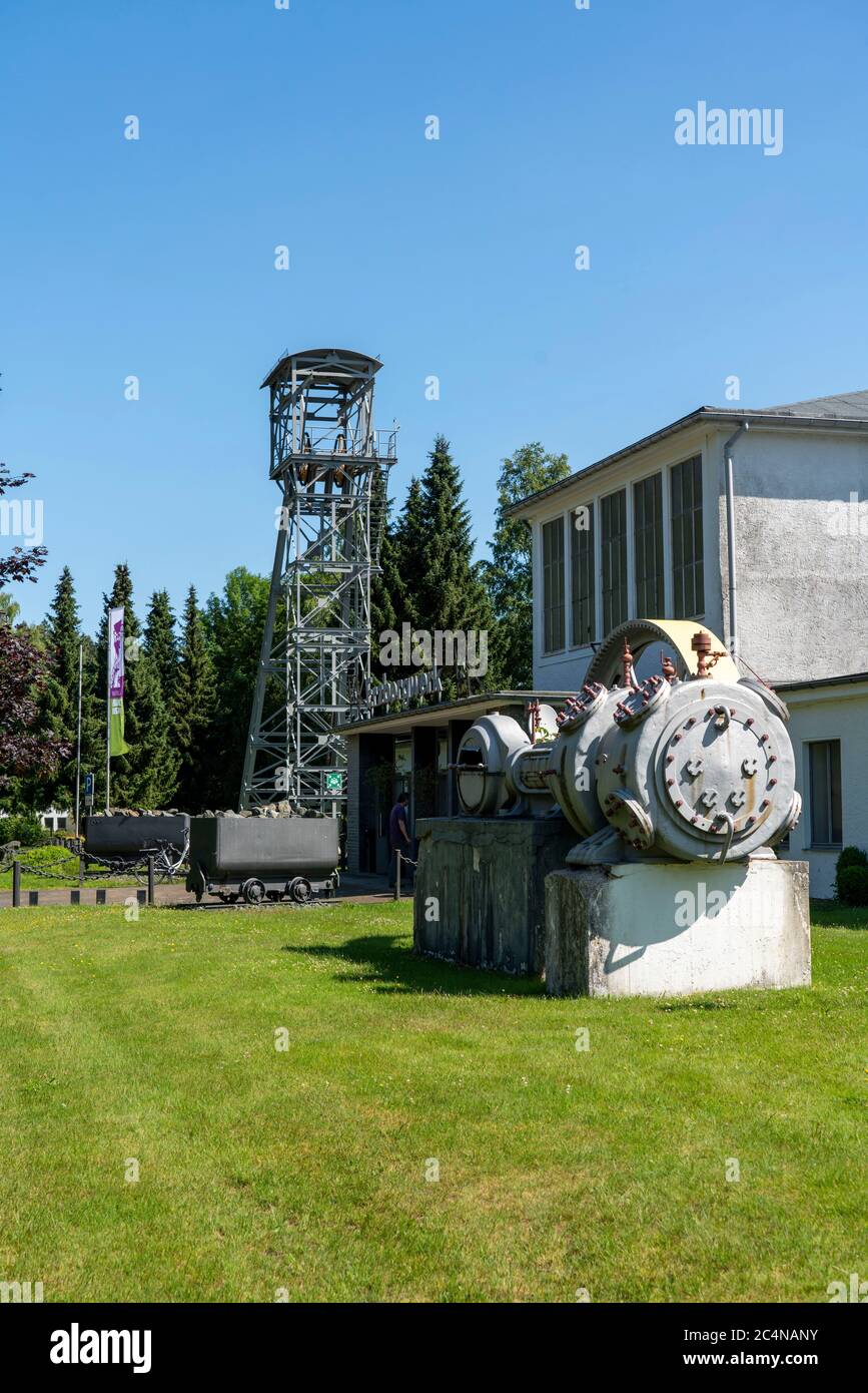 The Ramsbeck visitor mine in Sauerland, former ore mine, shows the history of ore mining in Sauerland, Hochsauerlandkreis, NRW, Germany Stock Photo