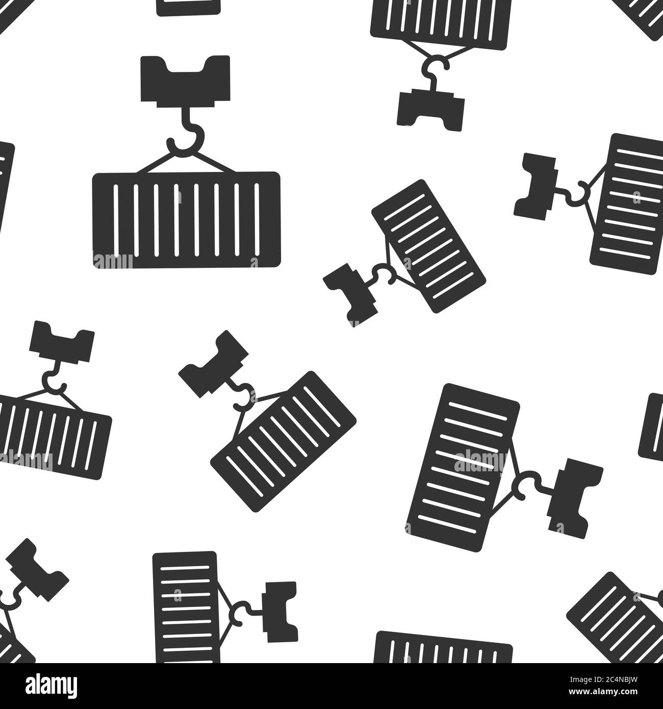 Container icon in flat style. Delivery cargo vector illustration on ...