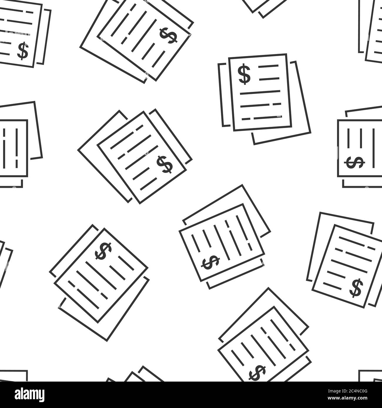 Financial statement icon in flat style. Document vector illustration on ...