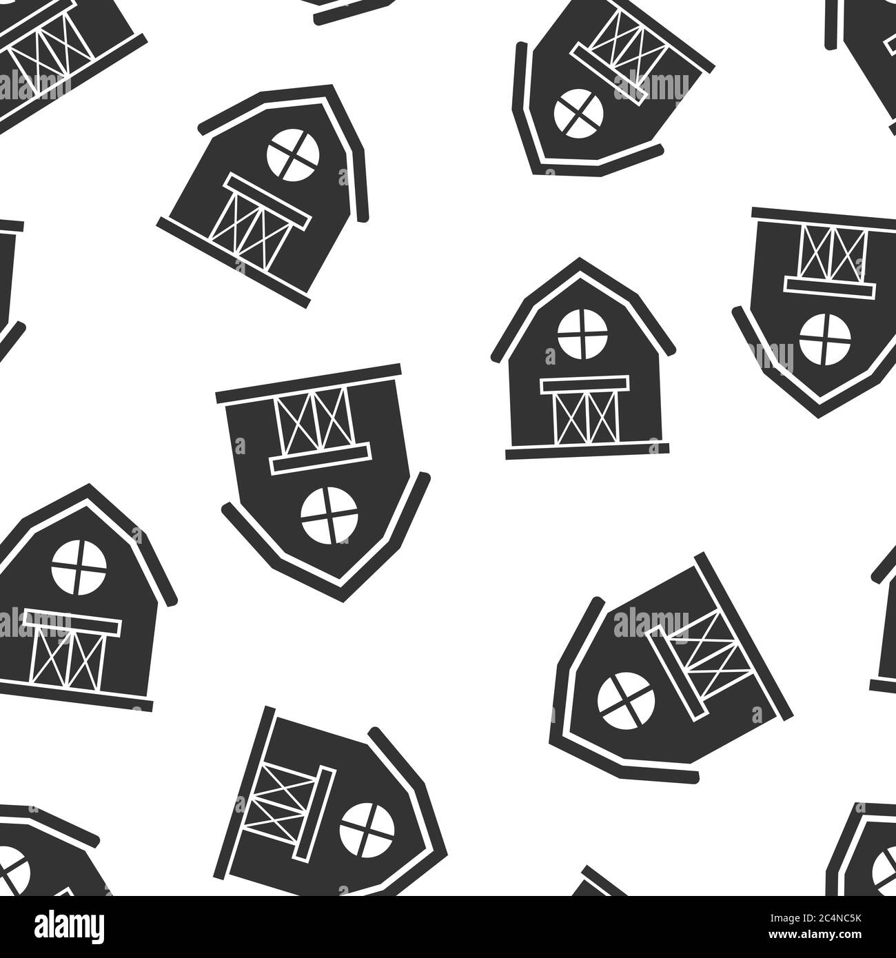 Barn icon in flat style. Farm house vector illustration on white ...