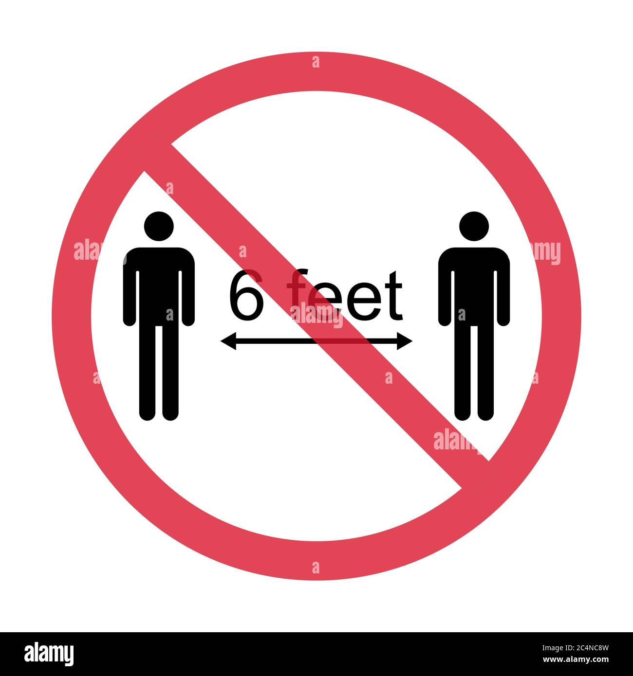 STOP use Social distancing icon vector isolated on white background ...