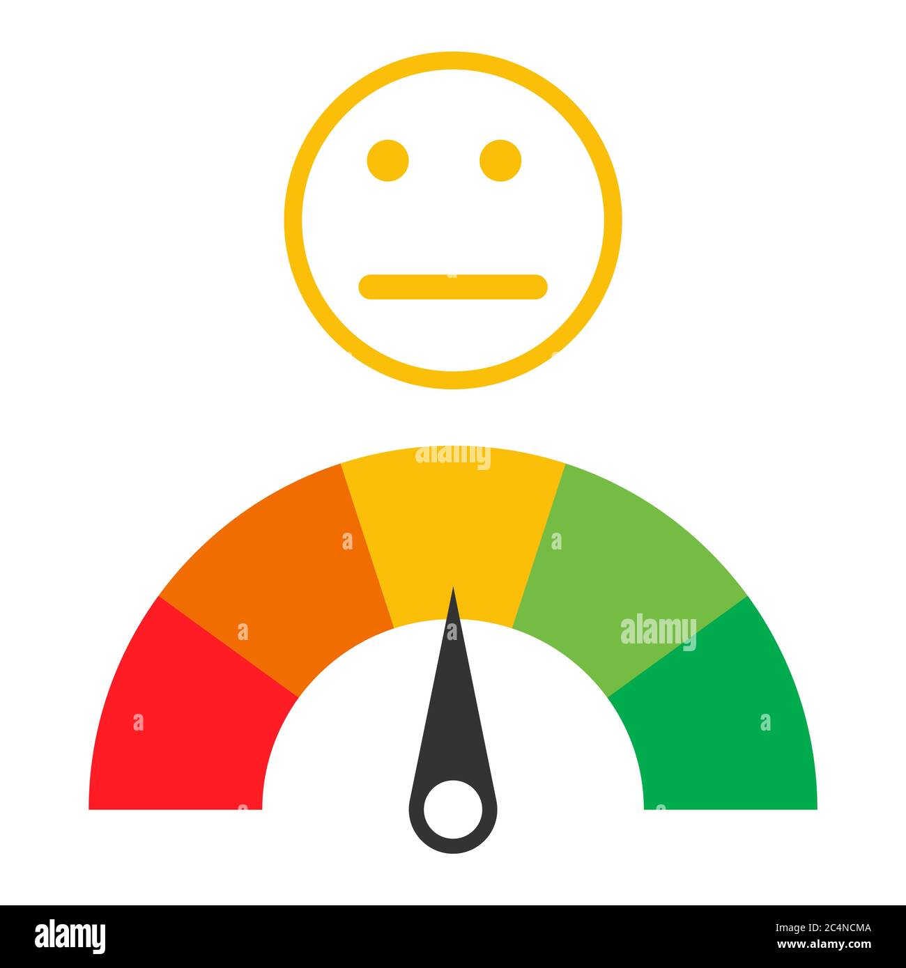 Customer icon emotions satisfaction meter with different symbol on ...