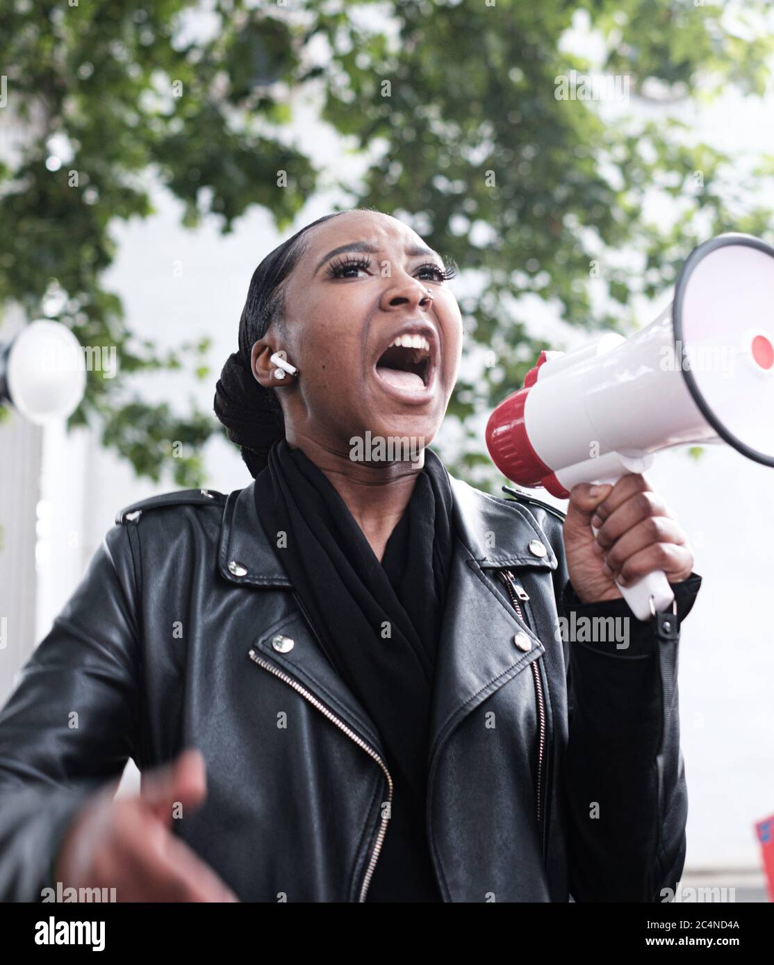 Shukri Abdi Evening Protest In London June 2020 Stock Photo