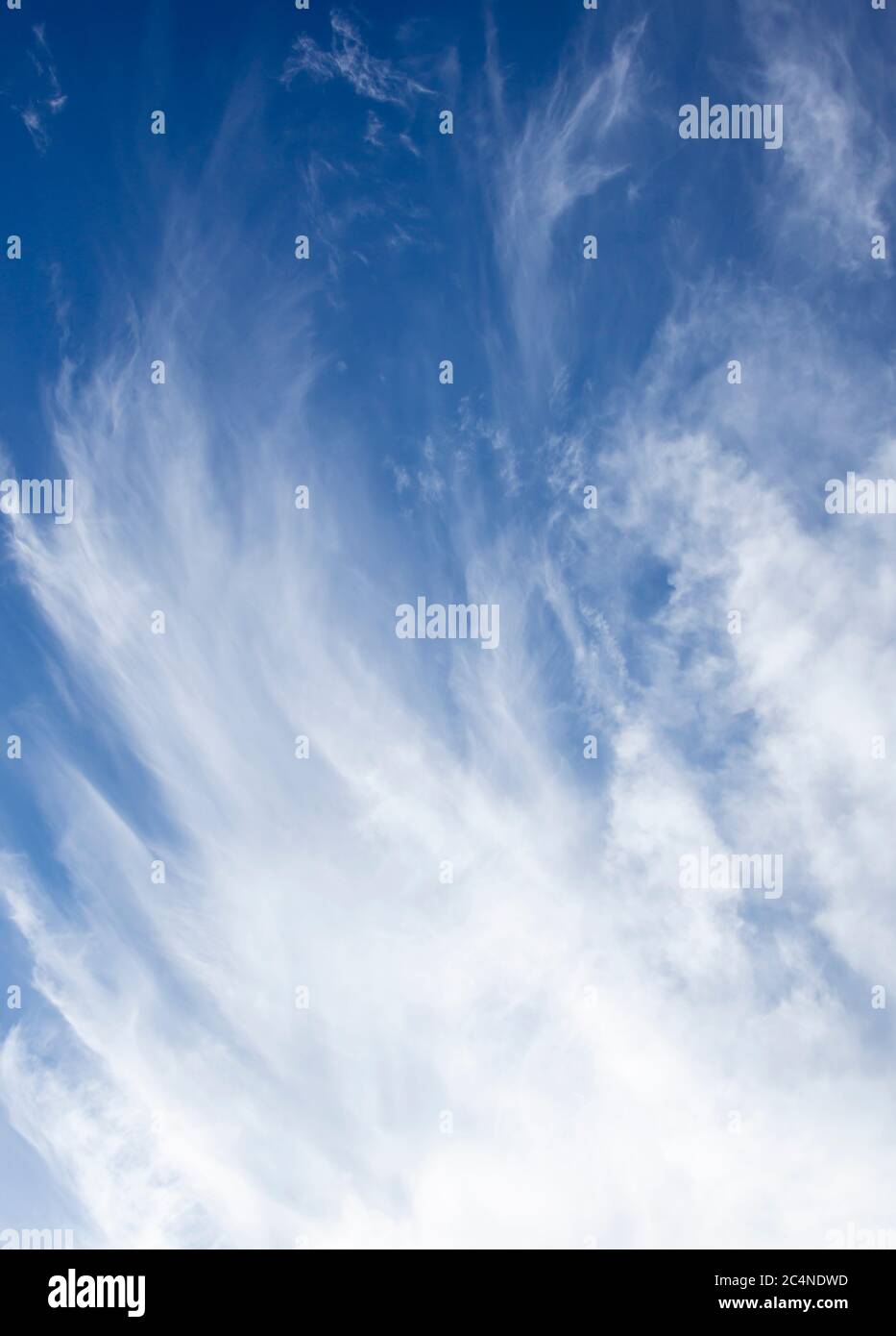 White clouds , without clear form , on blue sky , Finland Stock Photo