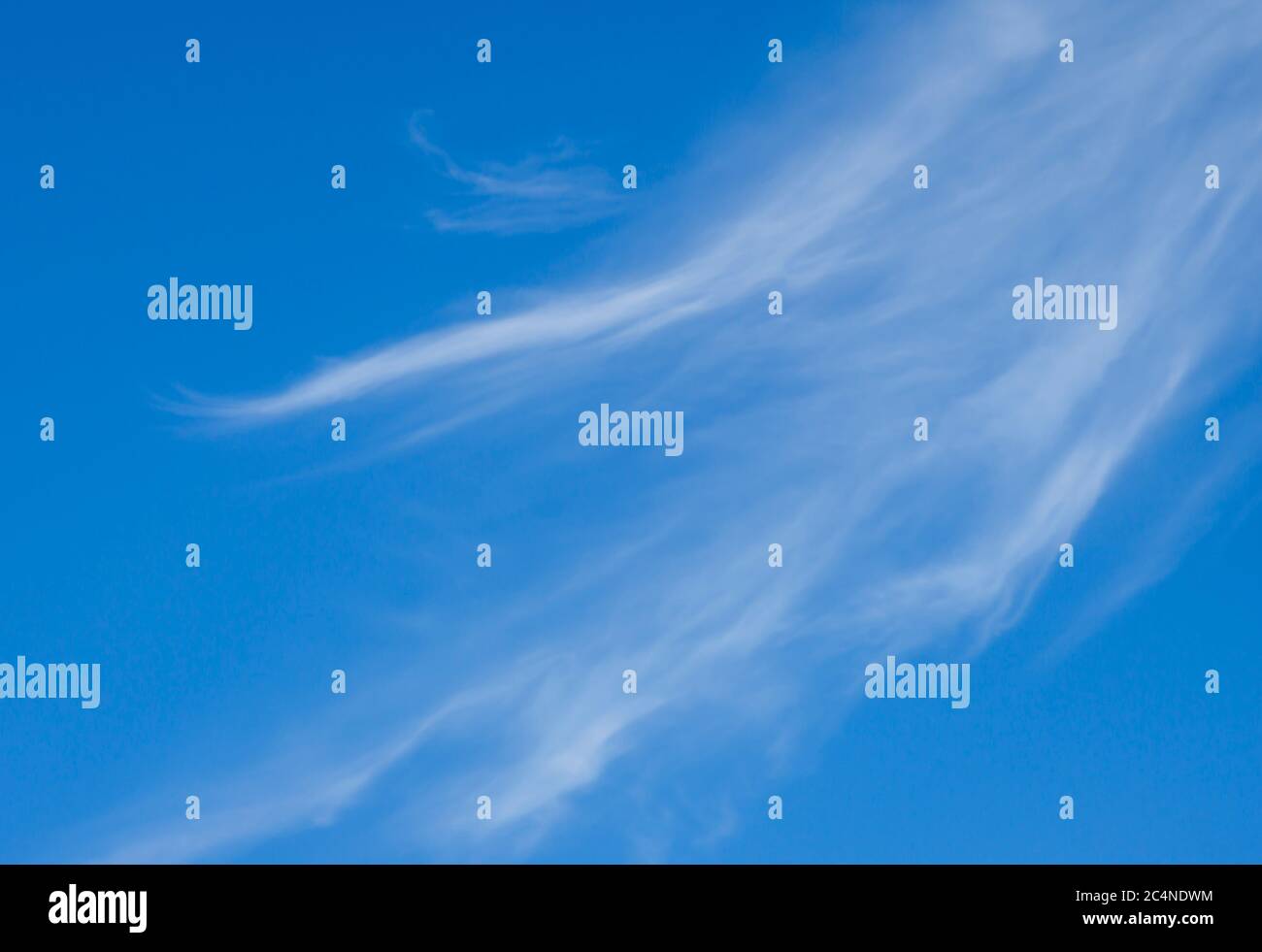 Soft bodiless white cloud on blue sky , Finland Stock Photo