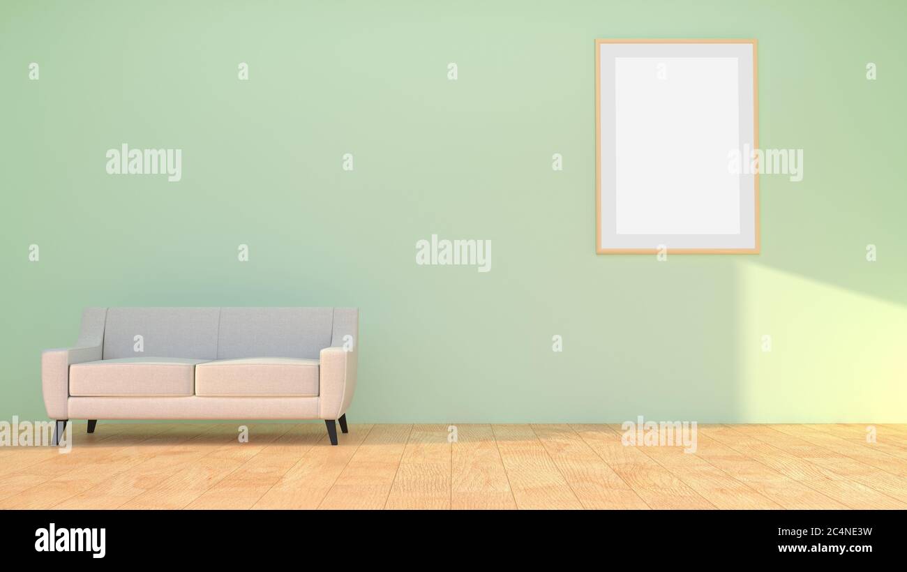 interior design. Living room. picture frame. copy space for text ...