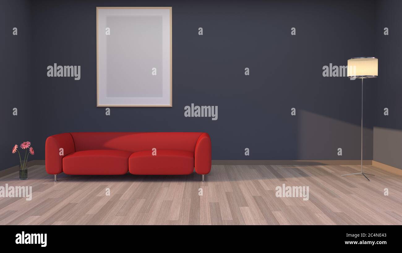 interior design. Living room. picture frame. copy space for text ...