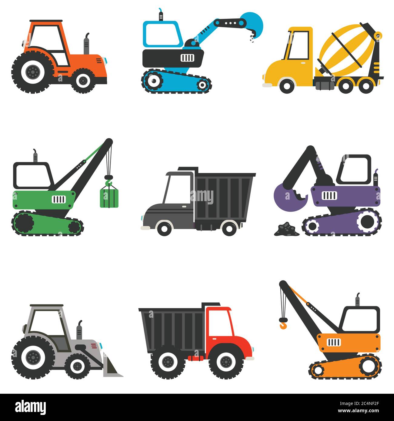 Construction vehicles Cut Out Stock Images & Pictures - Alamy