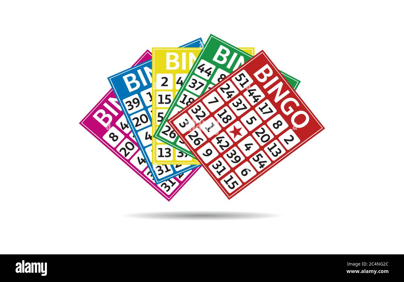 Bingo lottery balls and bingo cards concept vector illustration Stock ...