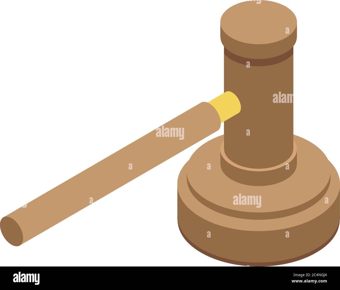 Judge gavel icon, isometric style Stock Vector
