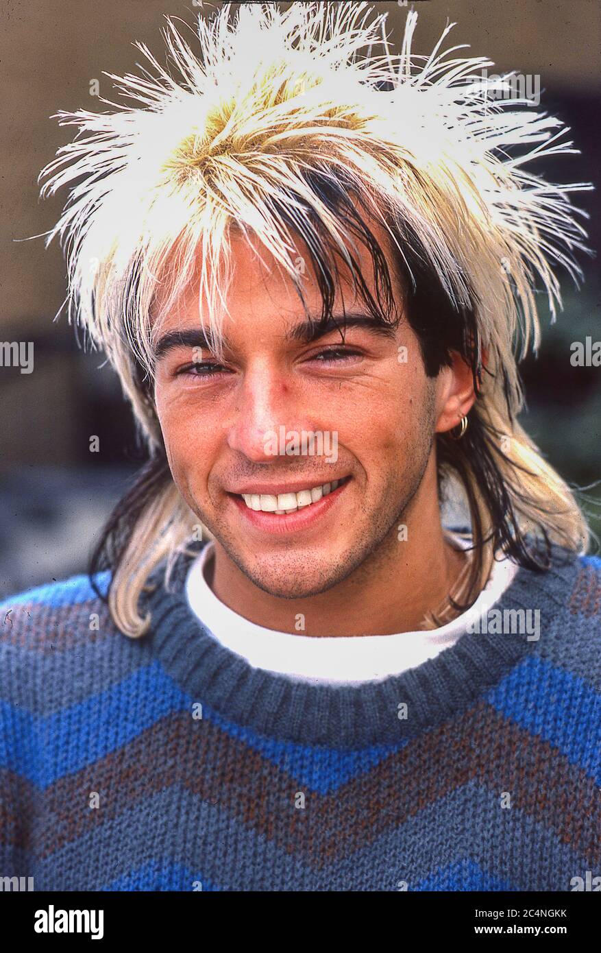 Limahl,the lead singer of the British pop band Kajagoogoo Stock Photo