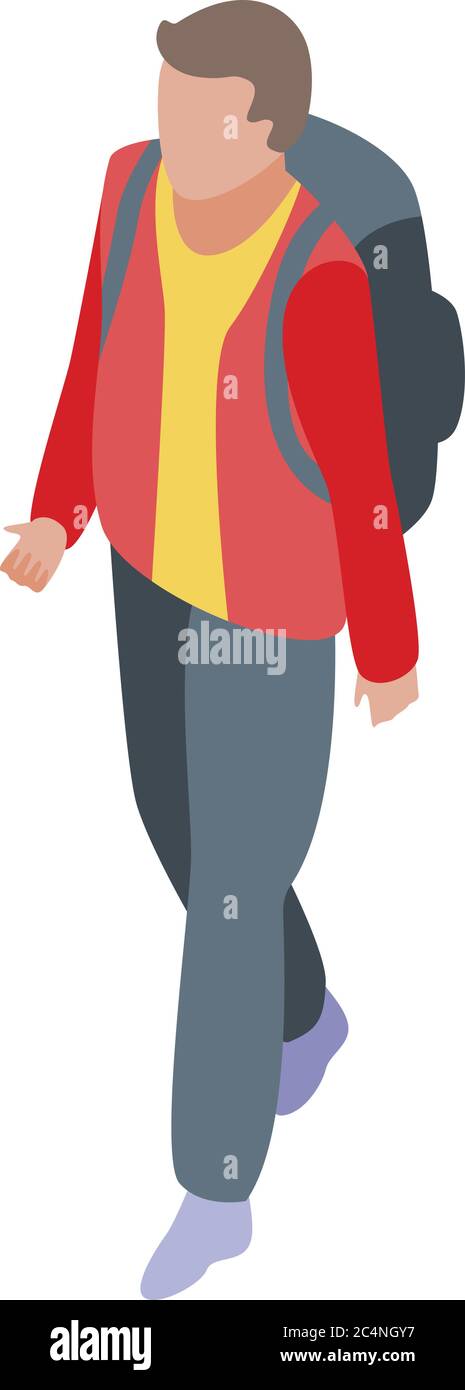 Climate immigrant person icon, isometric style Stock Vector Image & Art ...