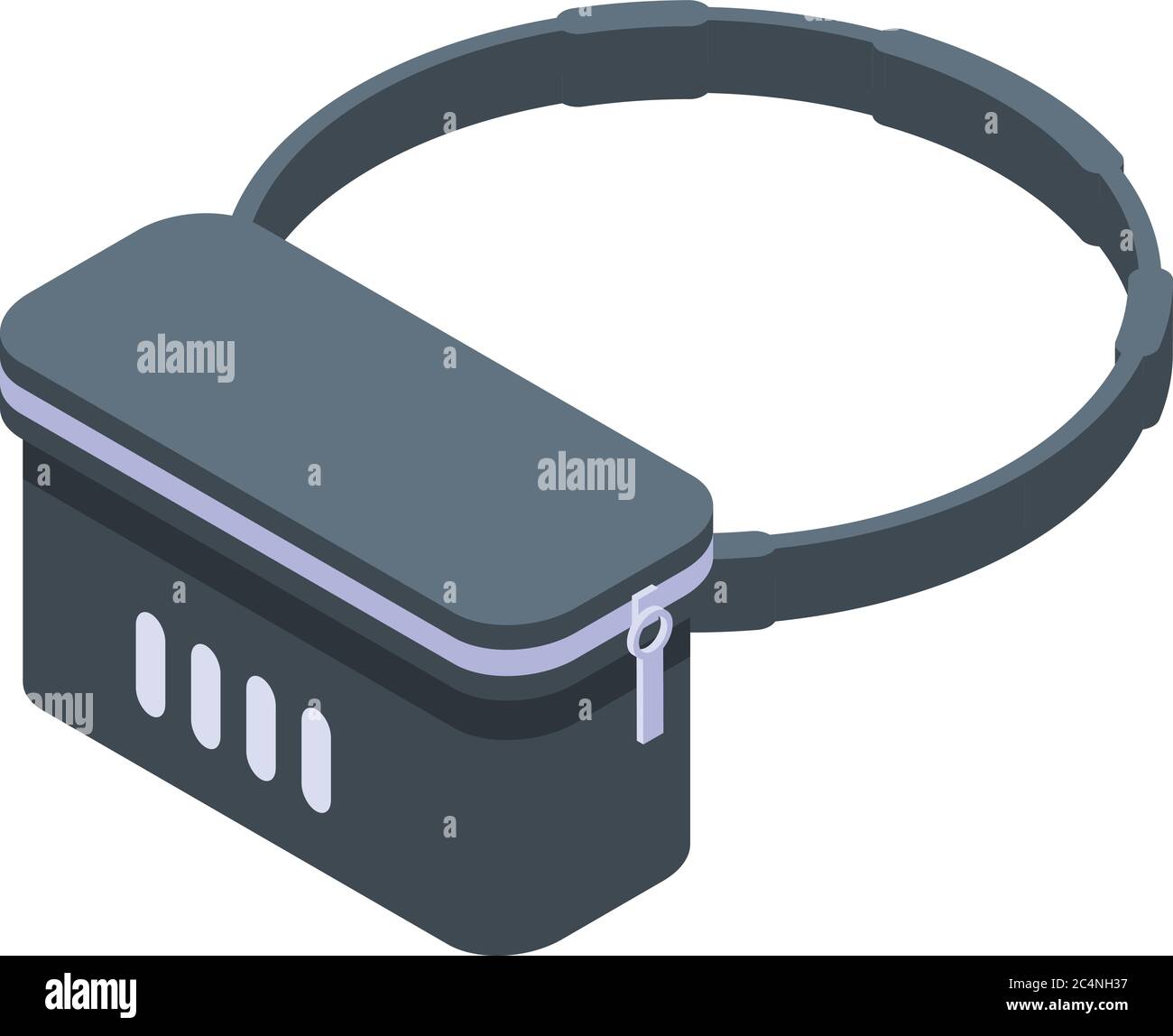 Waist bag icon, isometric style Stock Vector