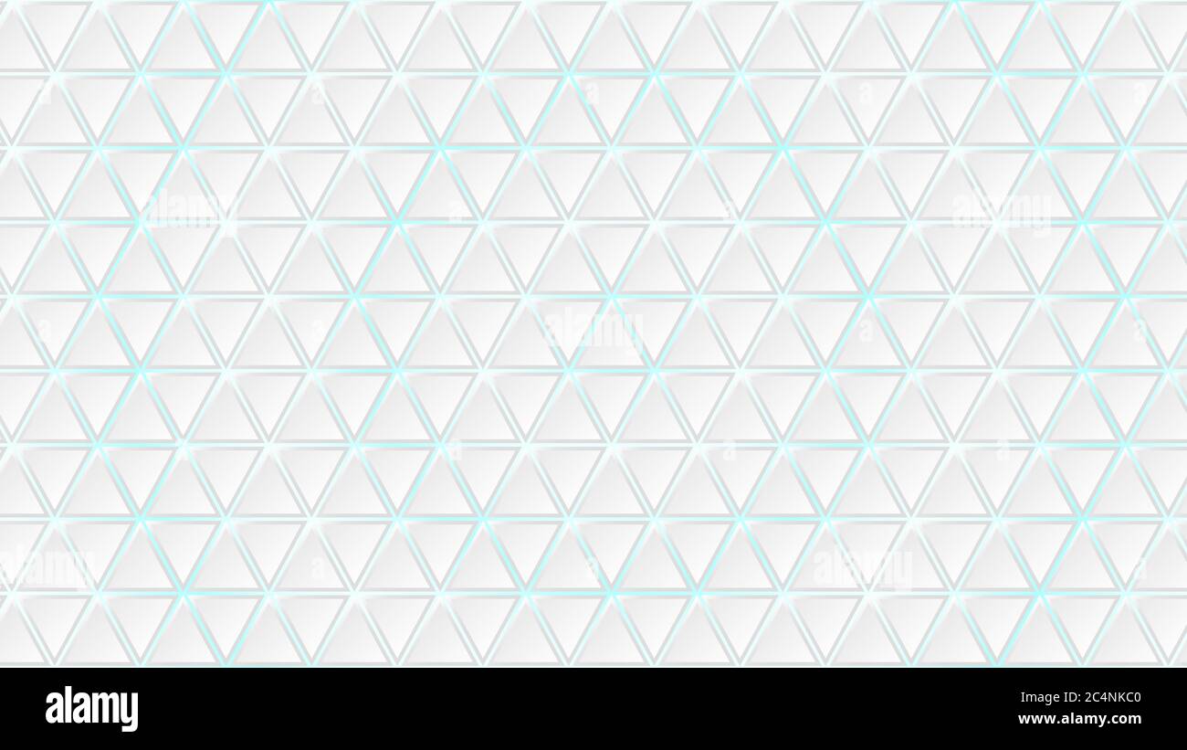Abstract background of white triangle tiles with light blue gaps between them Stock Vector