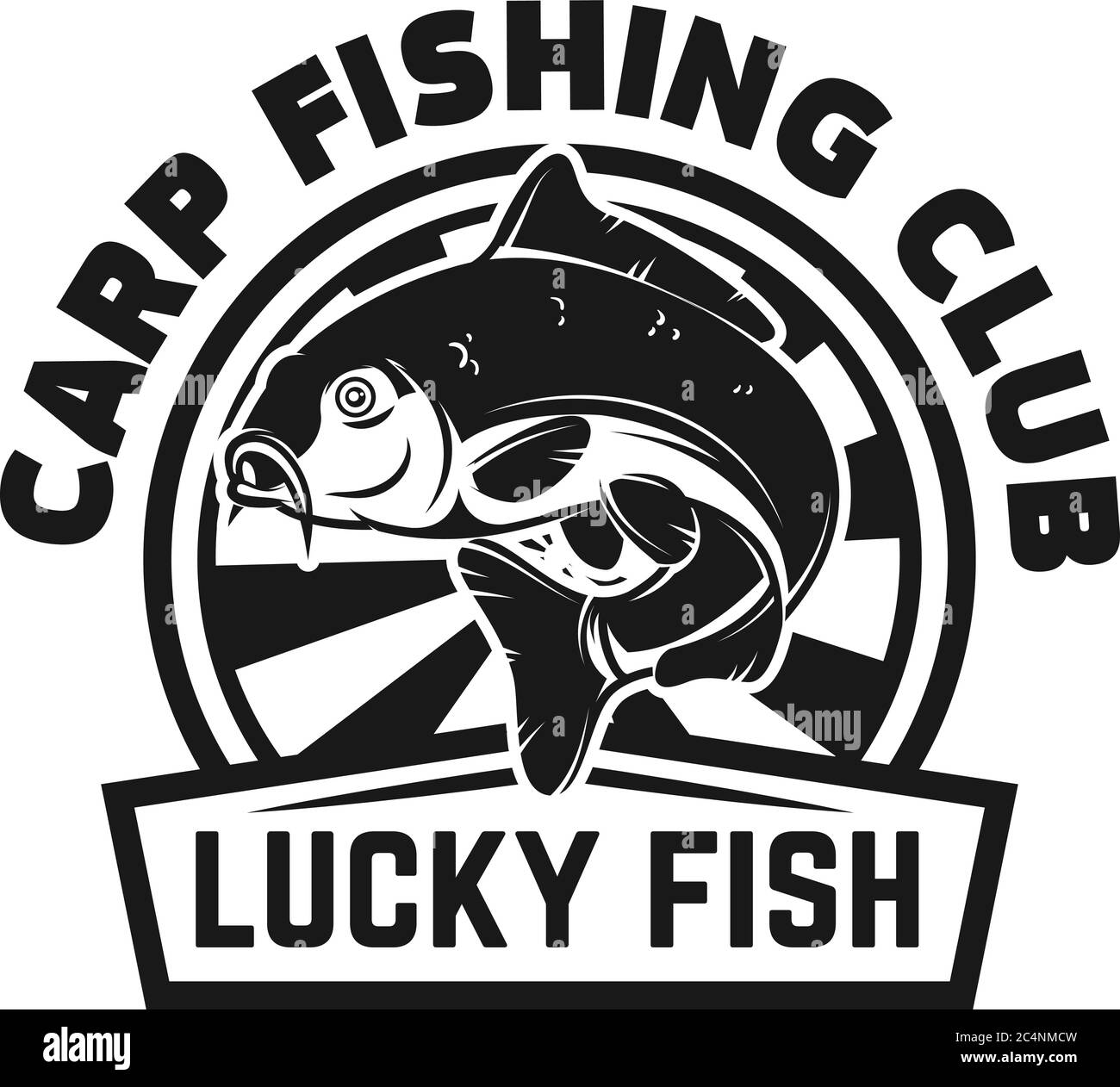 Download Carp Fishing Club Emblem Template With Carp Design Element For Logo Label Sign Poster Vector Illustration Stock Vector Image Art Alamy