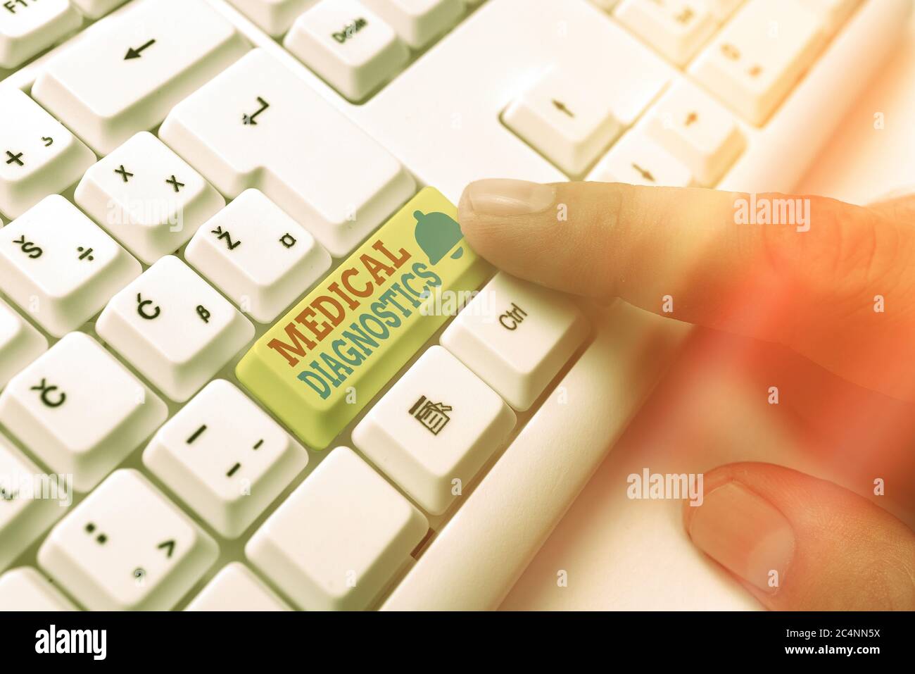 Handwriting text Medical Diagnostics. Conceptual photo act of