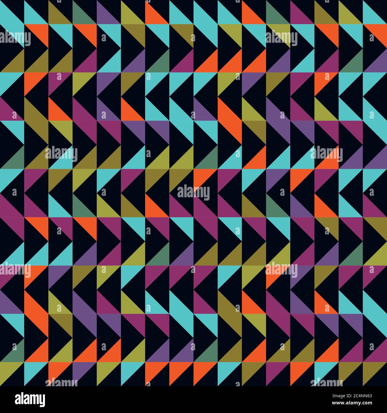 Seamless pattern with multicolored triangles Stock Vector