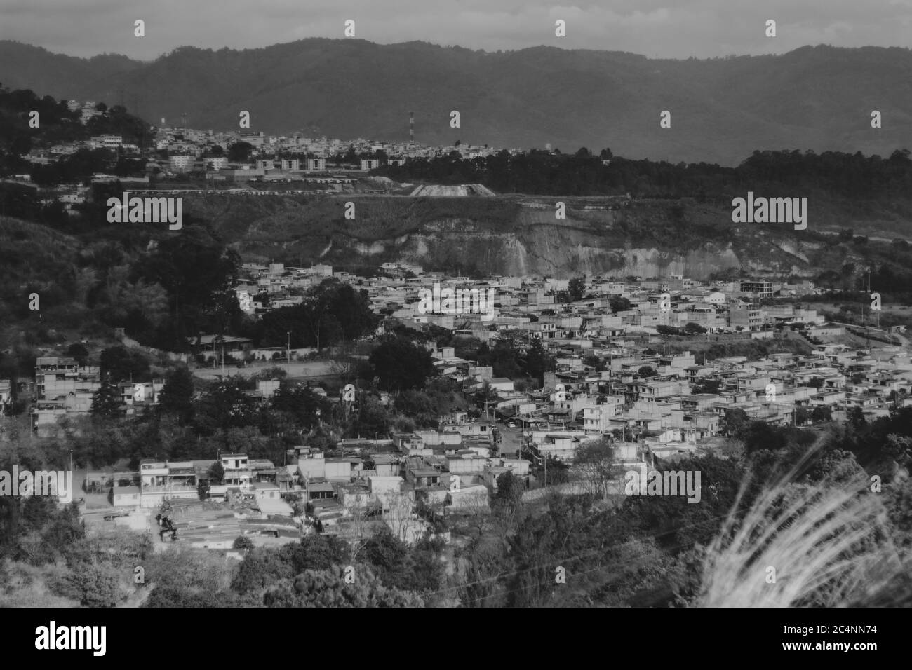 Futuristic city skyline model Black and White Stock Photos & Images - Alamy