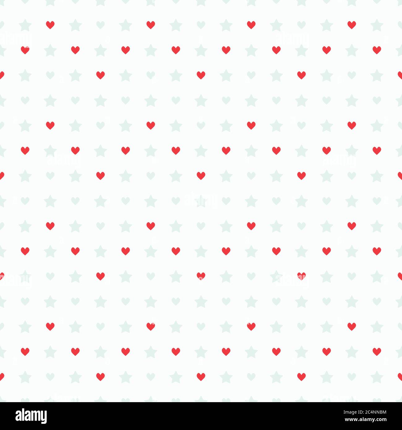 Seamless pattern with hearts and stars Stock Vector