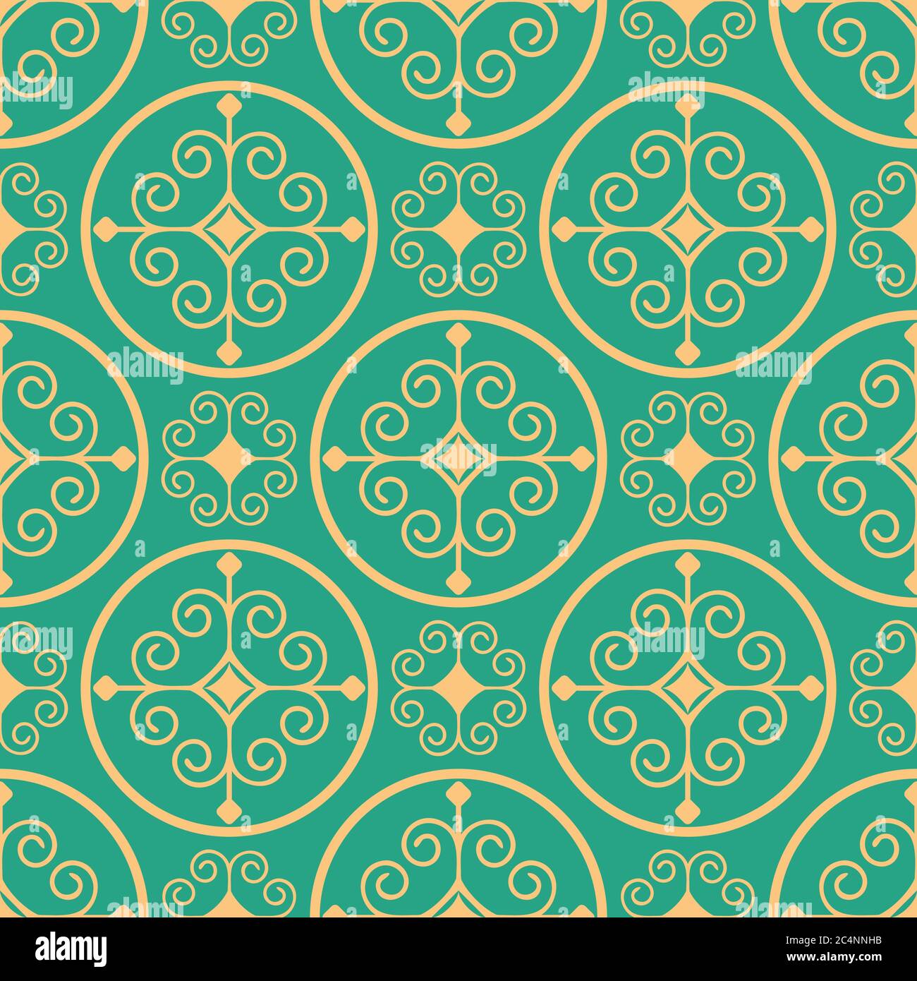Seamless pattern with decorative circles Stock Vector