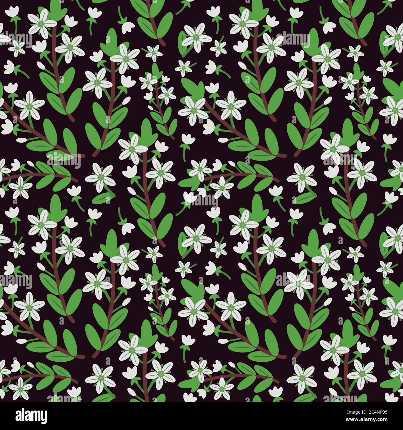 Seamless pattern with floral ornament Stock Vector