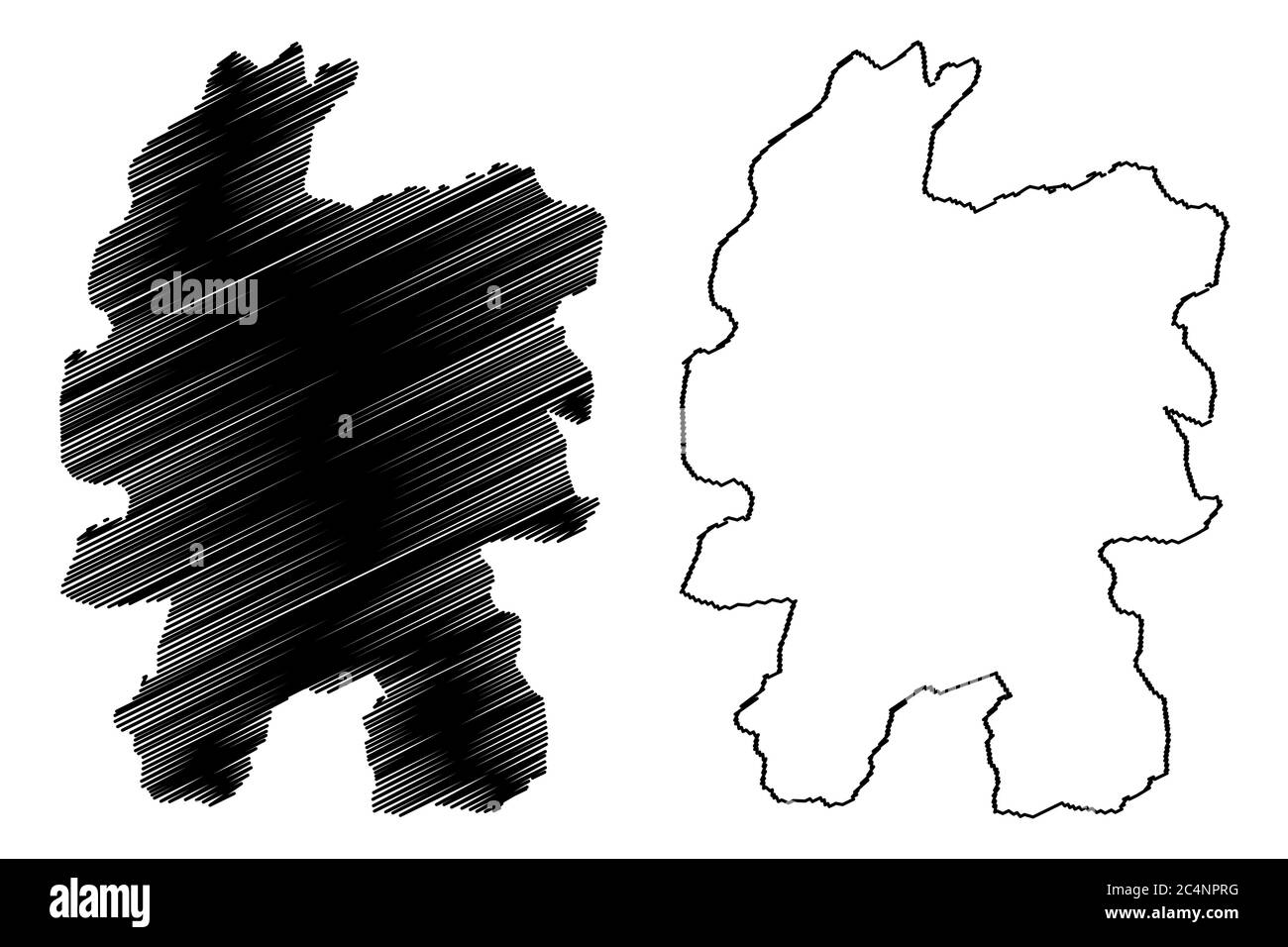Solapur City (Republic of India, Maharashtra State) map vector illustration, scribble sketch City of Sholapur map Stock Vector