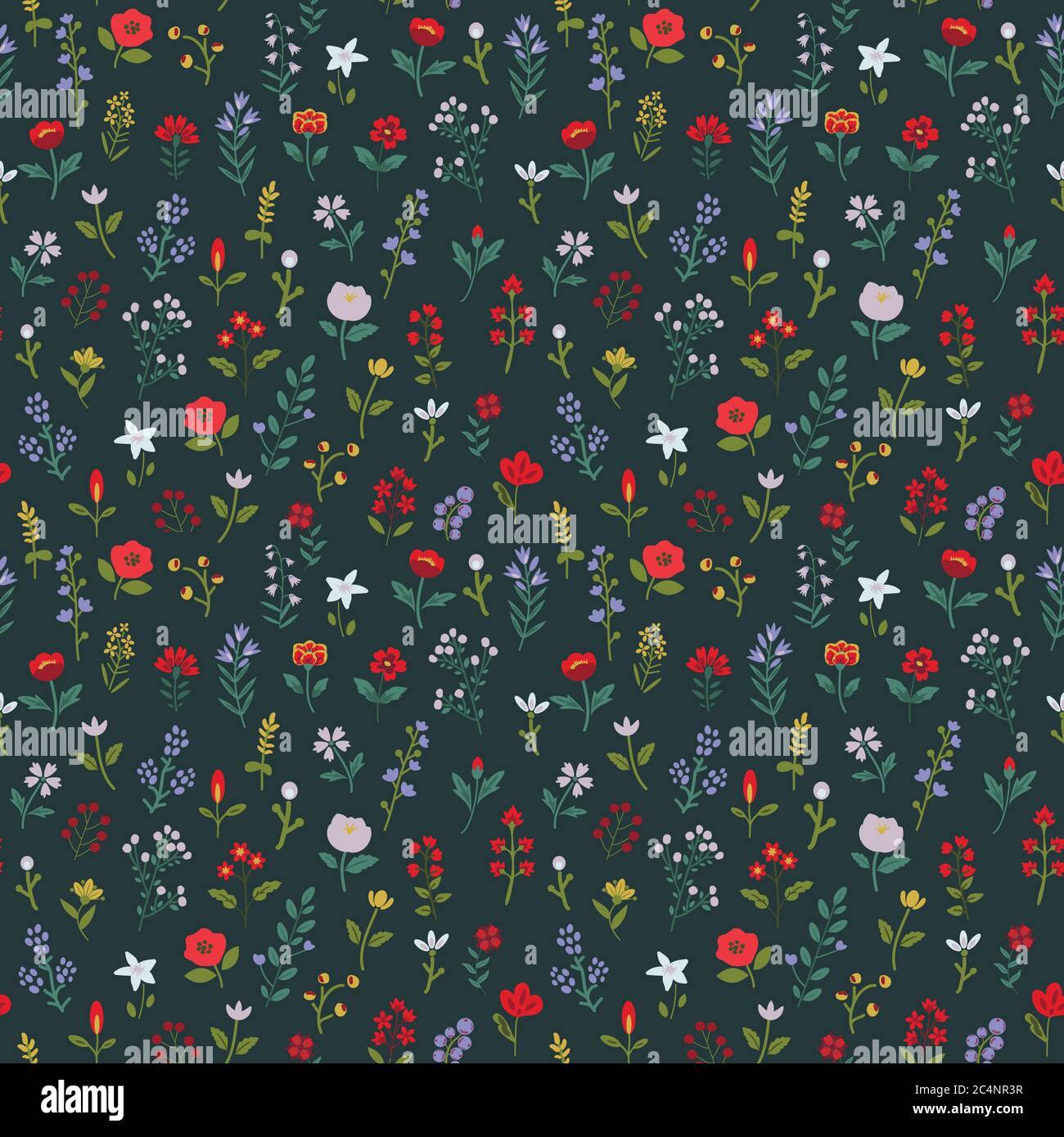 Seamless pattern with decorative flowers Stock Vector