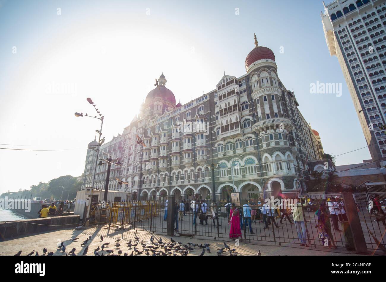 Mumbai, India - December 17, 2018: Taj Mahal Palace Hotel in Bombay, Asia. Stock Photo