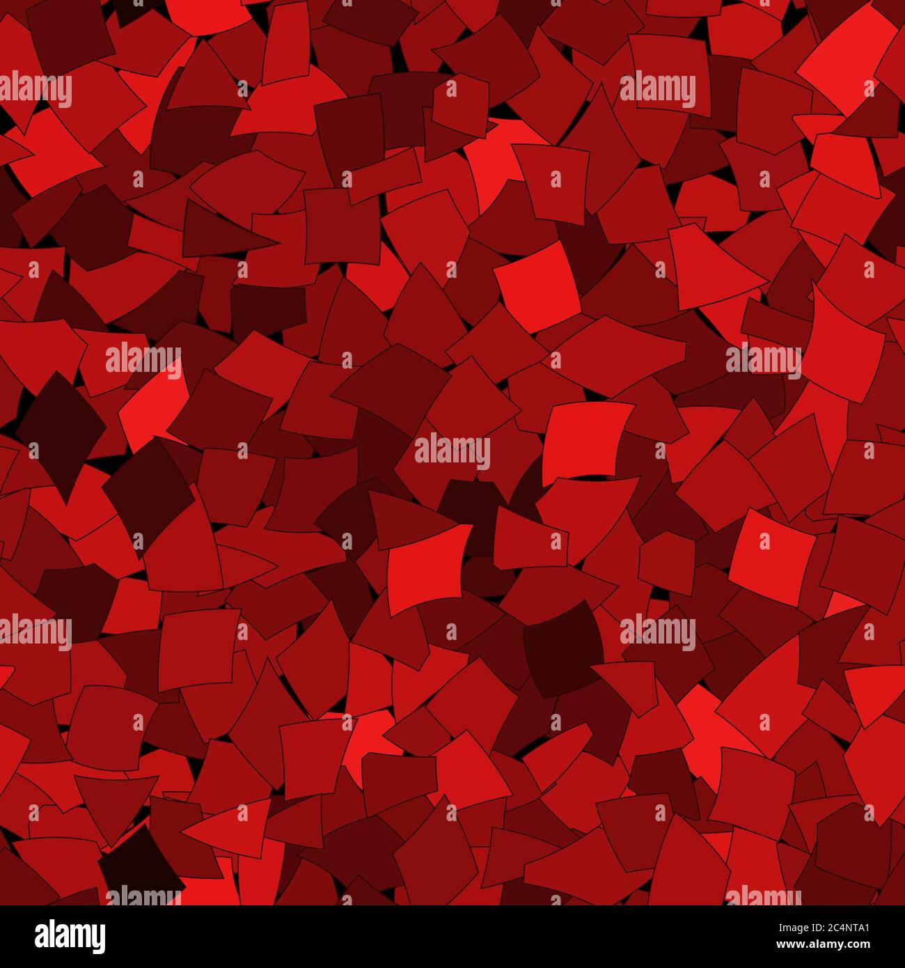 Abstract seamless pattern of big pieces of paper of different sizes in red colors Stock Vector