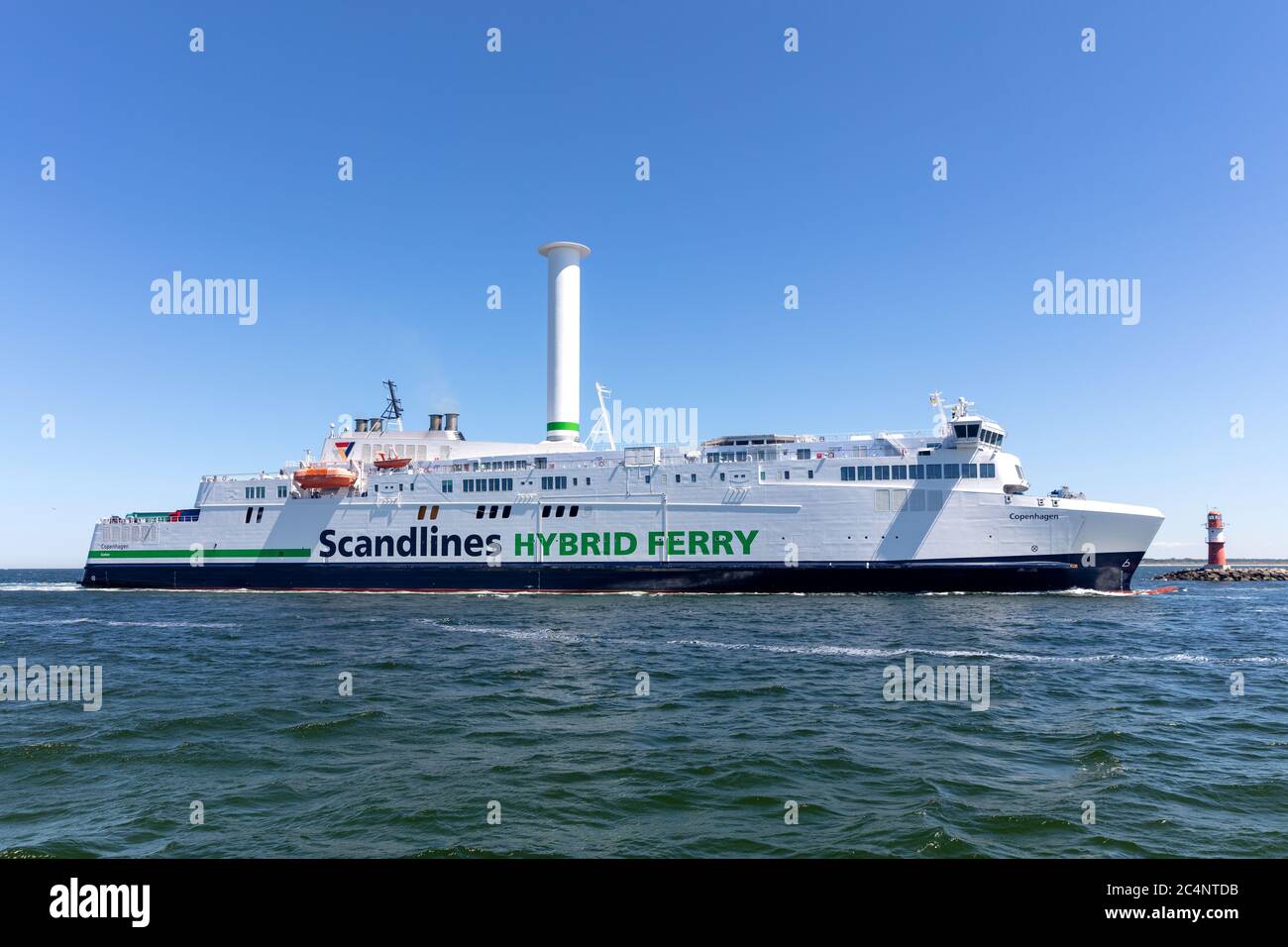 Scandlines hybrid ferry COPENHAGEN with installed Norsepower Rotor Sail