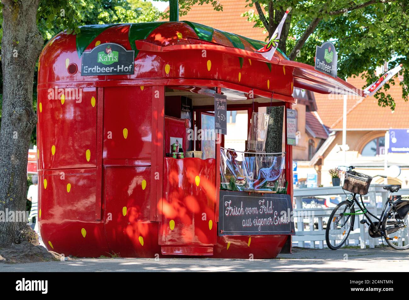 seasonal stall of Karls Erdbeer-Hof (Karl's strawberry farm Stock