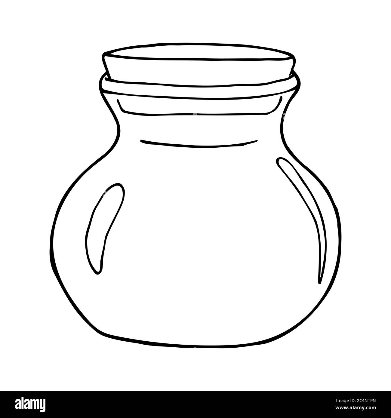 https://c8.alamy.com/comp/2C4NTPN/hand-drawn-jar-contour-sketch-kitchen-objects-doodle-style-vector-illustration-isolated-on-white-background-alchemy-and-vintage-2C4NTPN.jpg
