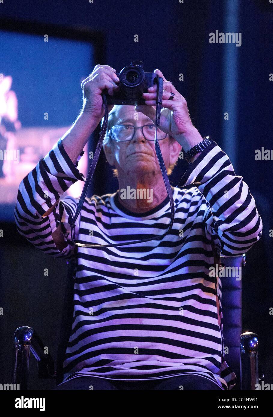 Lou Reed with Rock Rock at the Scala,King's Cross promoting Mick Rock's book Transformer which