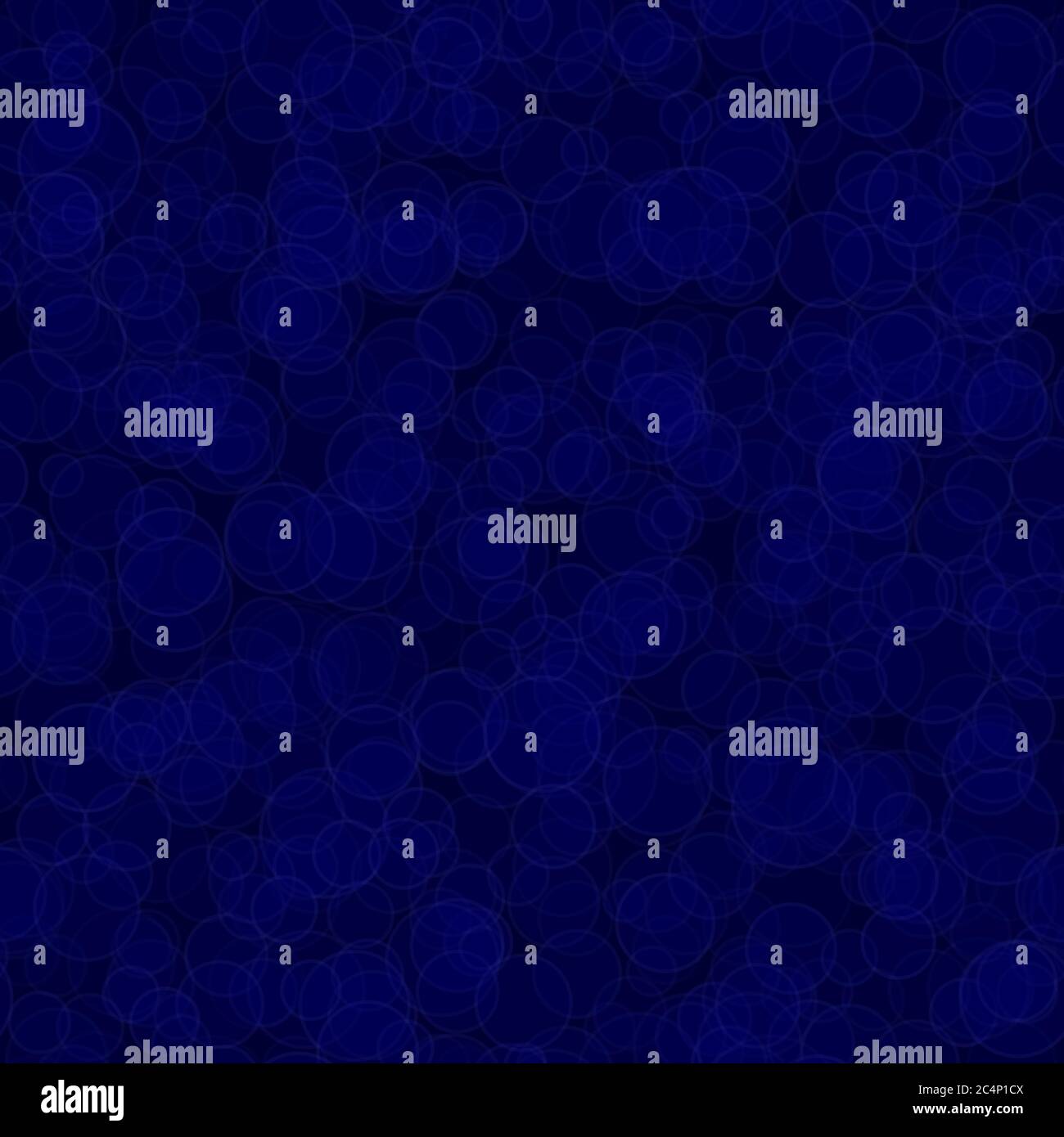 Abstract seamless pattern of randomly distributed translucent circles in blue colors Stock Vector