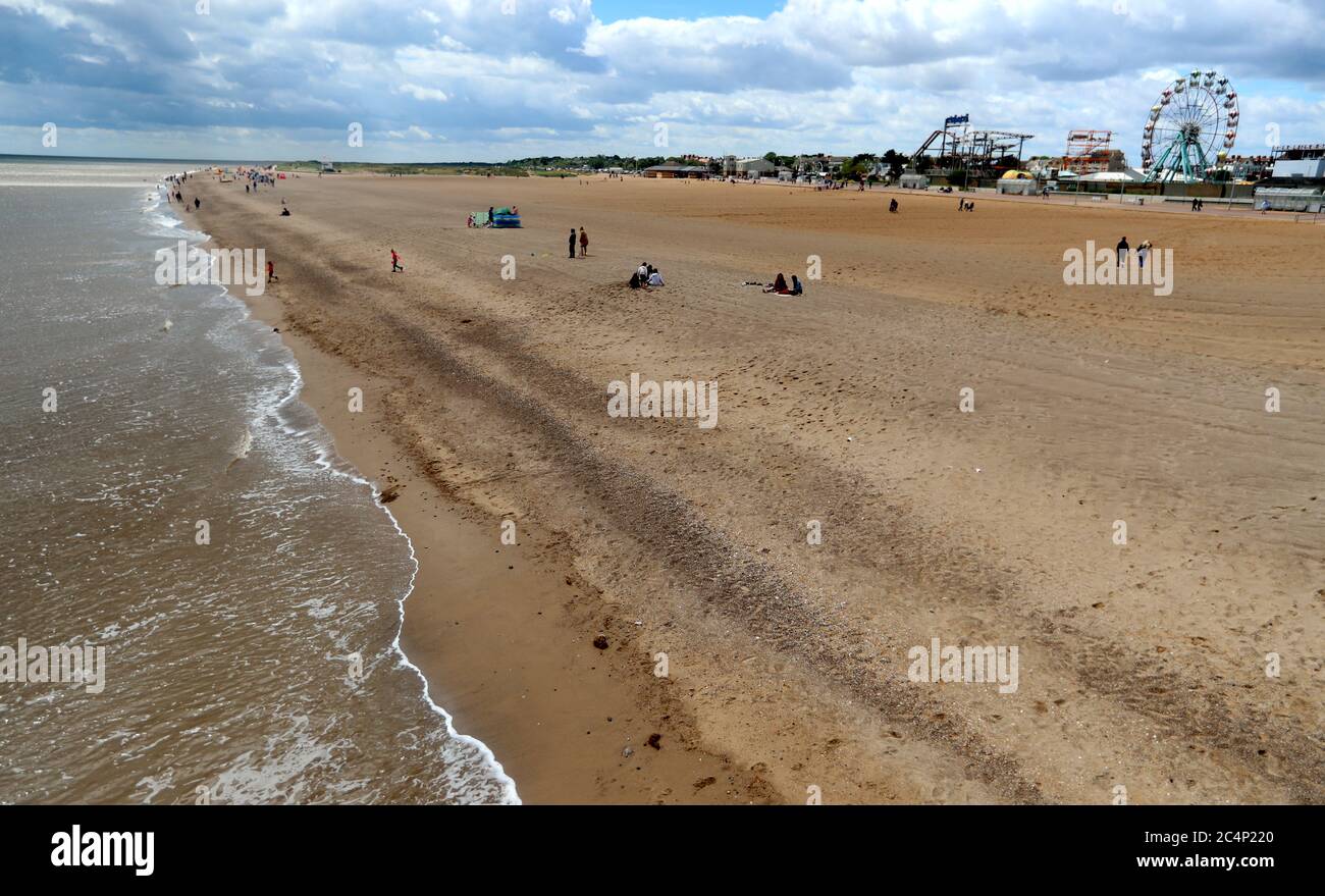 Beach Goers Brave The Weather At Skegness Beach As Rain Wind And Beach Goers Brave The Weather At Skegness Beach As Rain Wind And