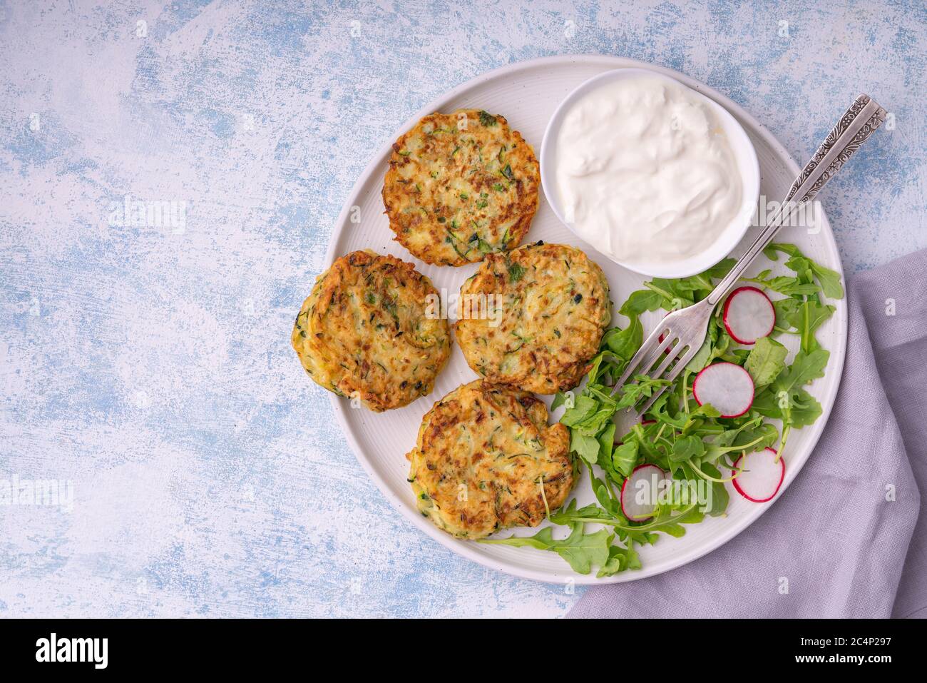 Zucchini fritters hires stock photography and images Alamy