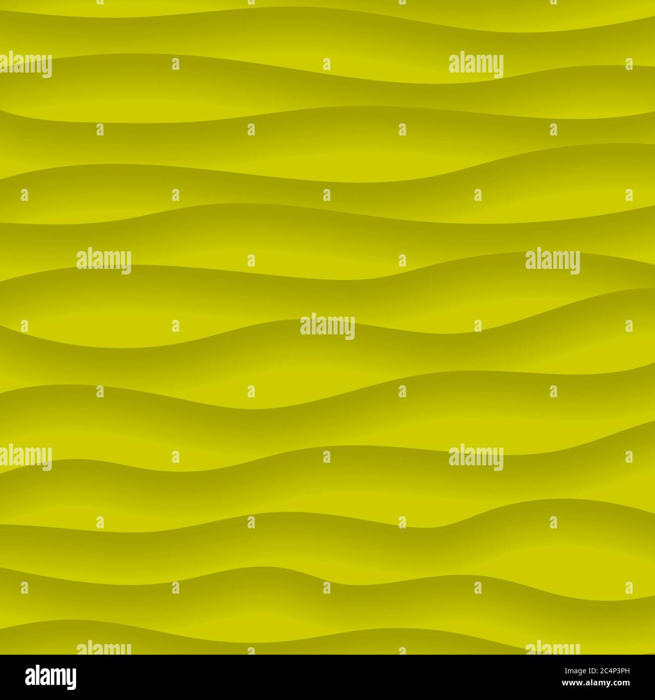 Abstract background of wavy lines with shadows in yellow colors Stock ...