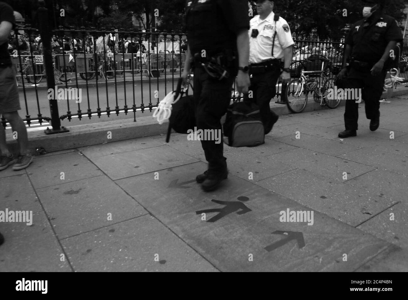 NEW YORK, NEW YORK: JUNE 27, 2020- Occupy City Hall goes into its 5th day of protest on the grounds of New York City Hall in response to defunding the NYPD and reallocating funding for social programming and educational training in regards to Police reform held at New York City Hall on June 27, 2020 in New York City. Photo credit: mpi43/MediaPunch Stock Photo