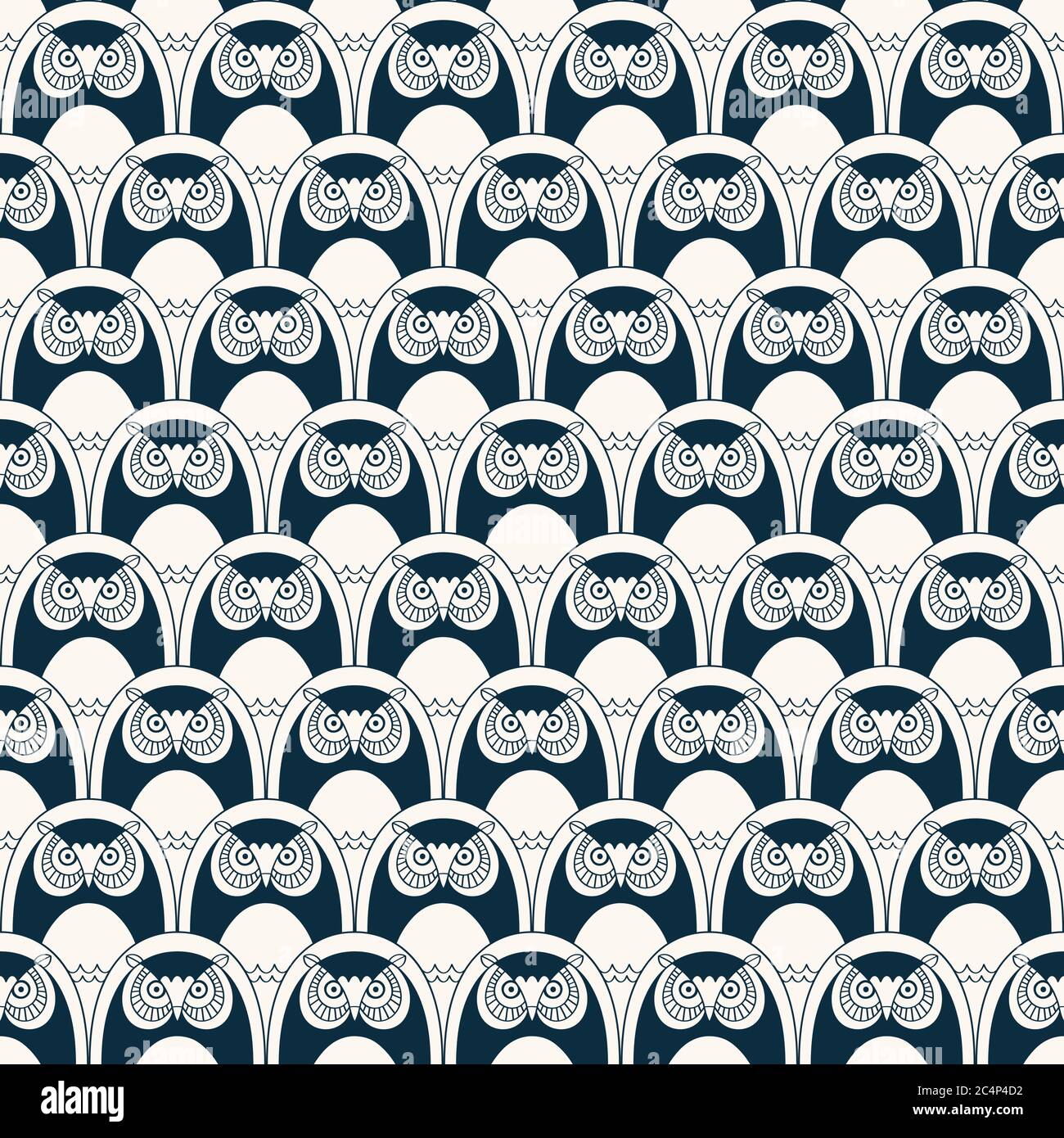 seamless pattern with owls Stock Vector Image & Art - Alamy