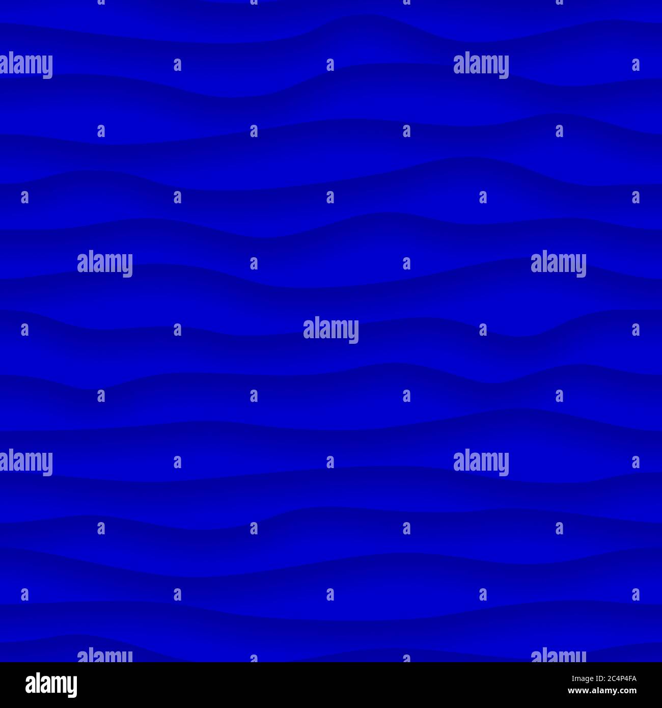 Abstract seamless pattern of wavy lines with shadows in blue colors ...